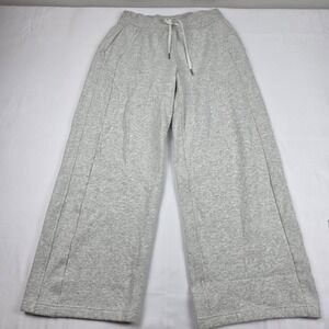 Lululemon Joggers Pants Womens Small Gray Wide Leg Knit Elastic Waist Pockets
